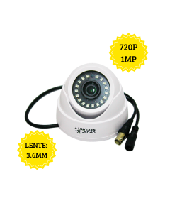 Câmera Dome HD 720P 1.0MP 3,6mm - Opus Security